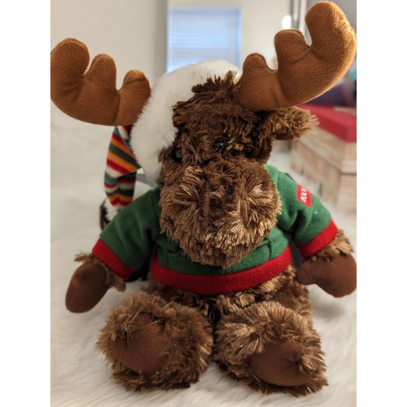 2005 St. Nicholas Square Plush 18” Moose Stuffed Animal Toy Christmas Kohl's - Picture 2 of 4